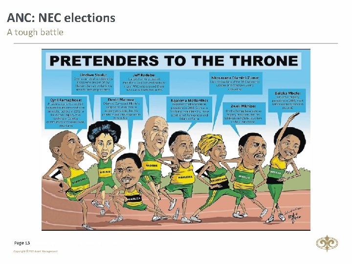 ANC: NEC elections A tough battle Page 13 