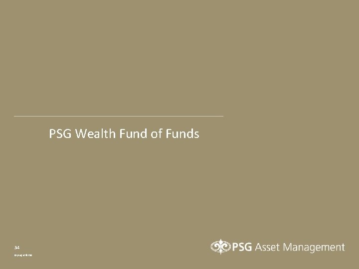PSG Wealth Fund of Funds 34 Copyright © PSG 