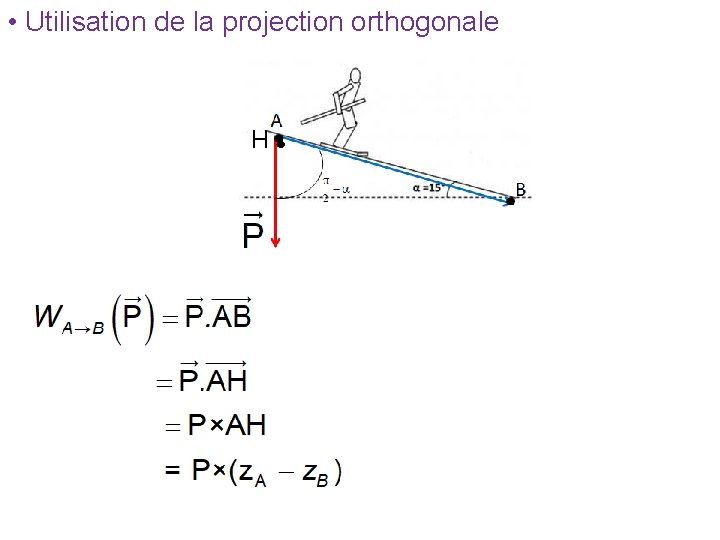  • Utilisation de la projection orthogonale H 