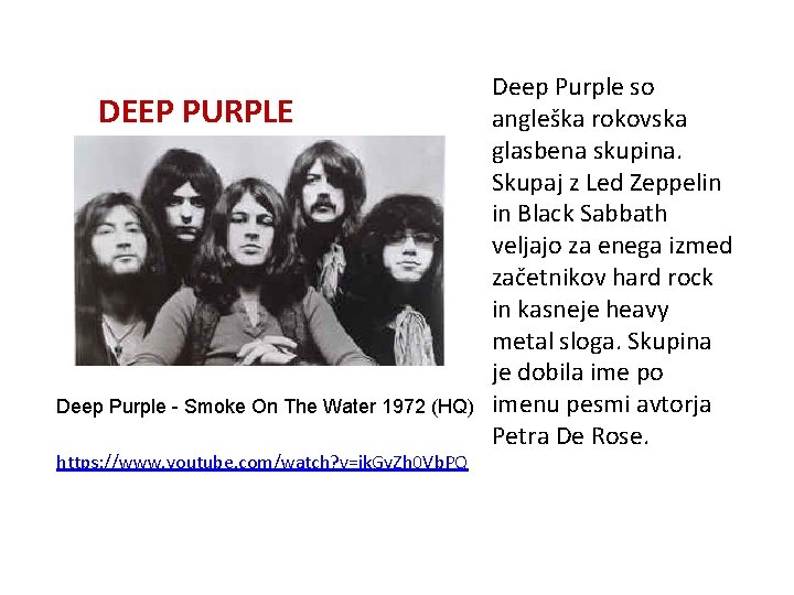 DEEP PURPLE Deep Purple - Smoke On The Water 1972 (HQ) https: //www. youtube.