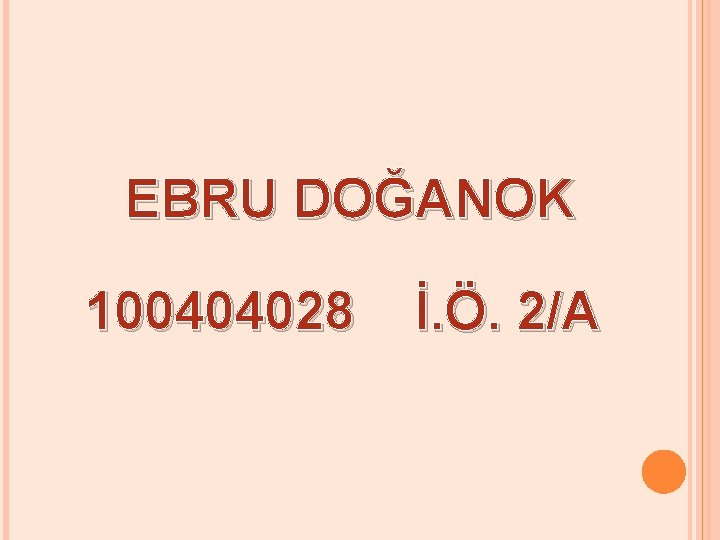 EBRU DOĞANOK 100404028 İ. Ö. 2/A 
