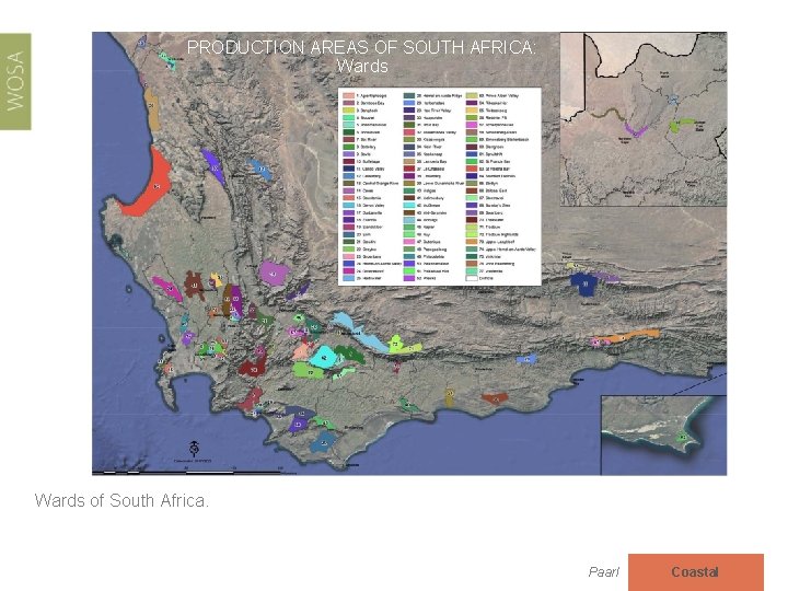 PRODUCTION AREAS OF SOUTH AFRICA: Wards of South Africa. Paarl Coastal 