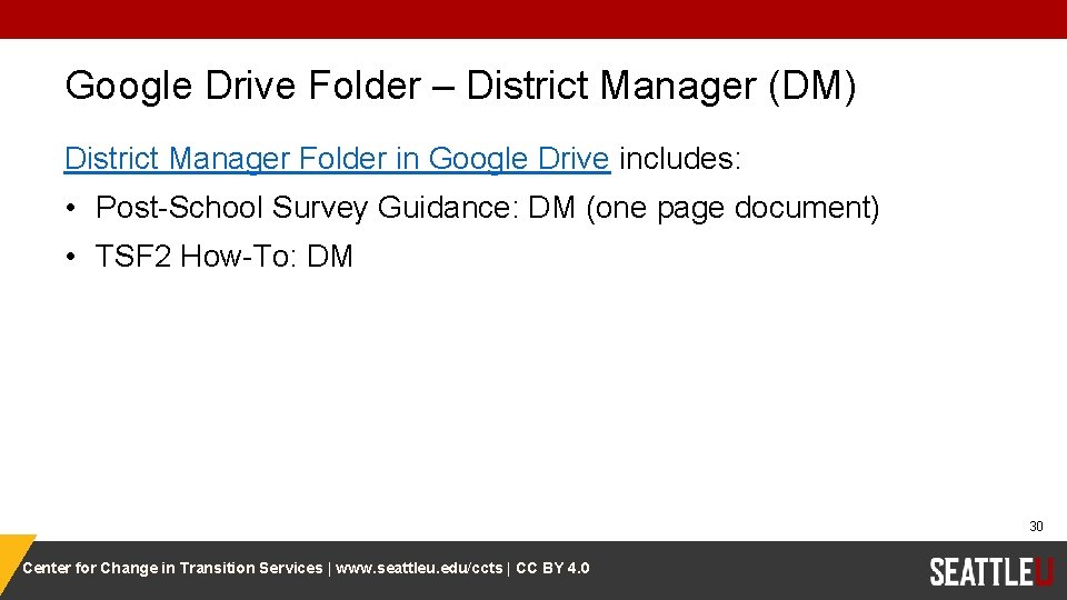 Google Drive Folder – District Manager (DM) District Manager Folder in Google Drive includes: