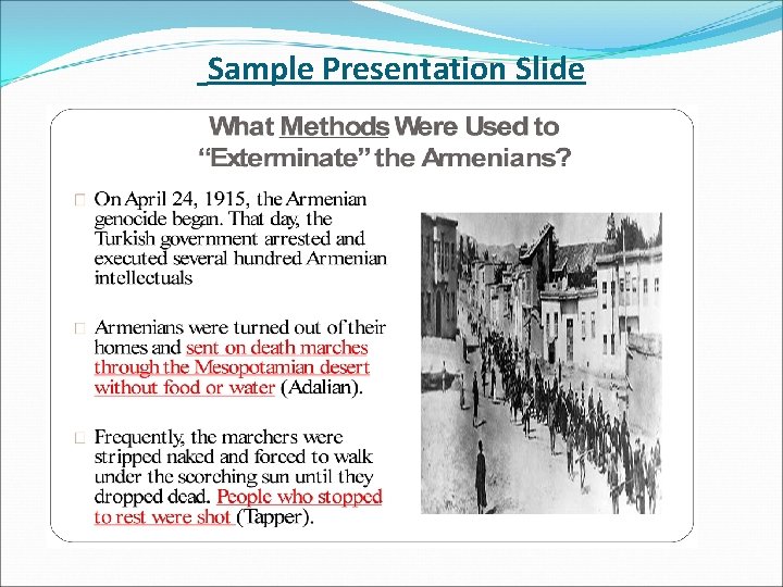 Sample Presentation Slide 