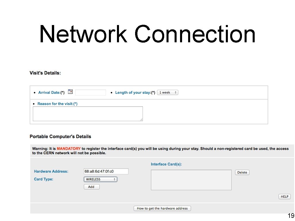 Network Connection 19 