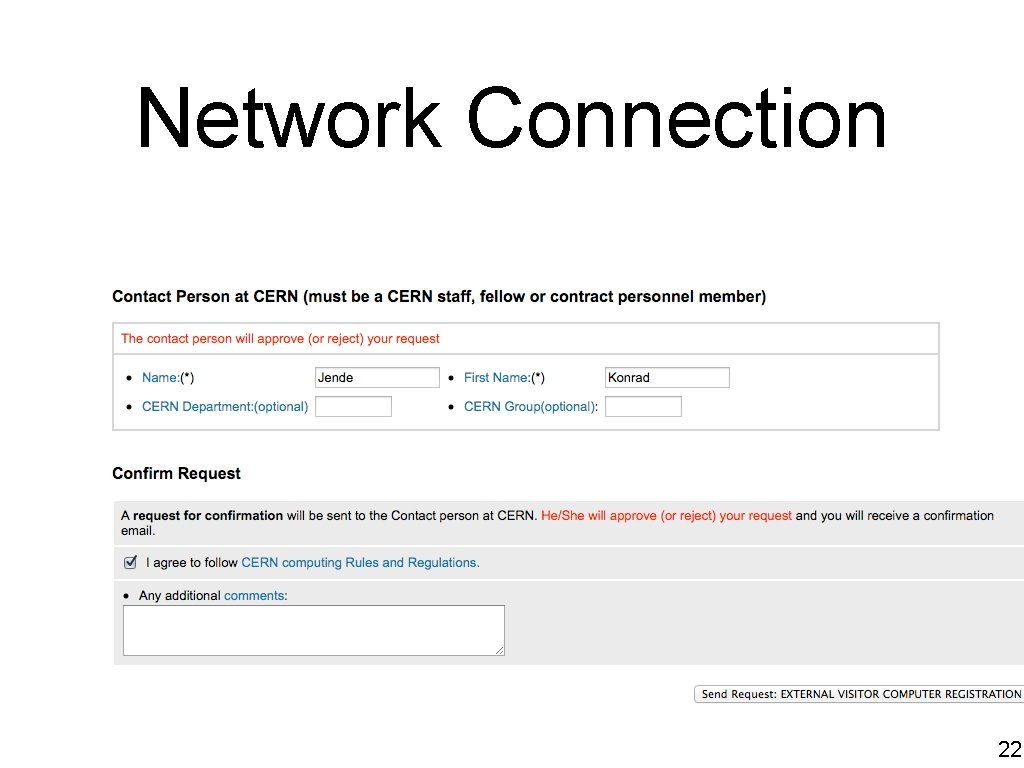 Network Connection 22 