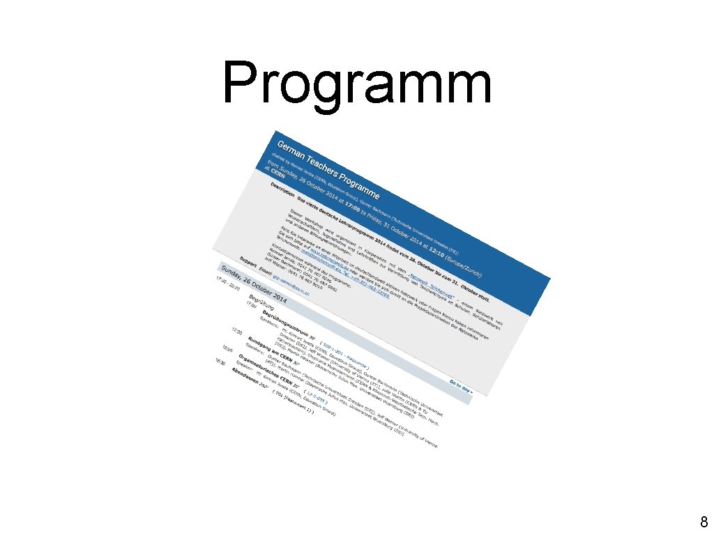 Programm 8 