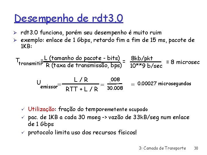 Desempenho de rdt 3. 0 Ø rdt 3. 0 funciona, porém seu desempenho é