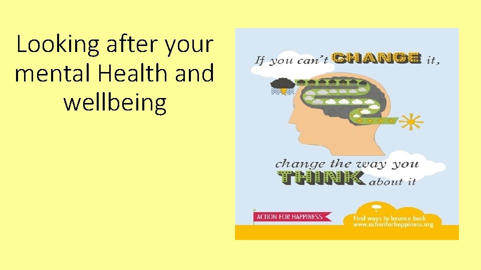 Looking after your mental Health and wellbeing 