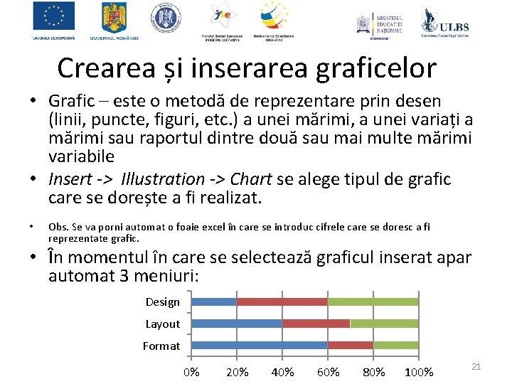 Crearea și inserarea graficelor • Grafic – este o metodă de reprezentare prin desen