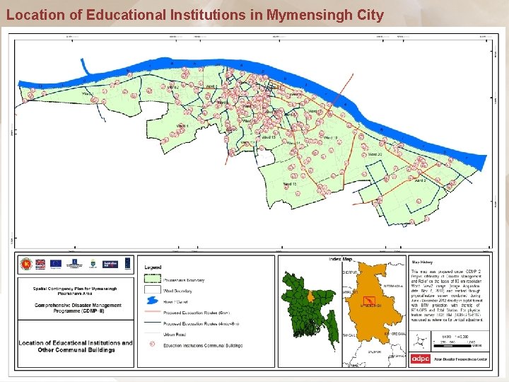 Location of Educational Institutions in Mymensingh City 24 