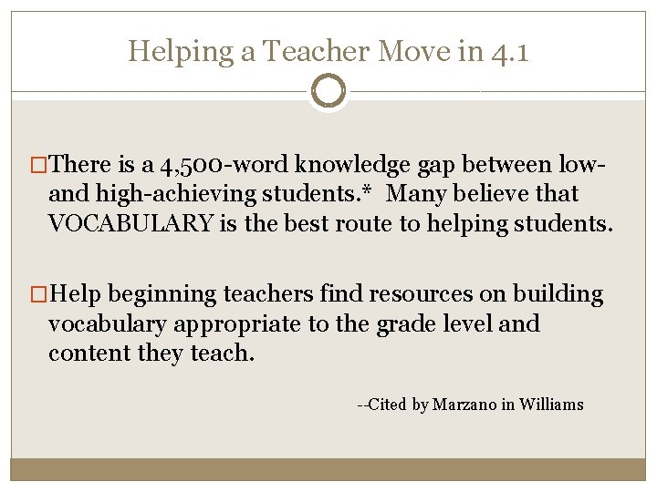 Helping a Teacher Move in 4. 1 �There is a 4, 500 -word knowledge