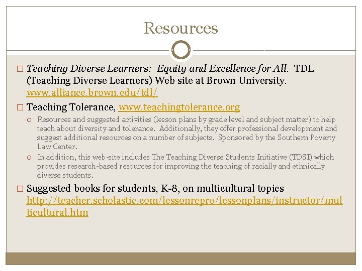Resources � Teaching Diverse Learners: Equity and Excellence for All. TDL (Teaching Diverse Learners)