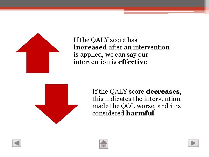 If the QALY score has increased after an intervention is applied, we can say