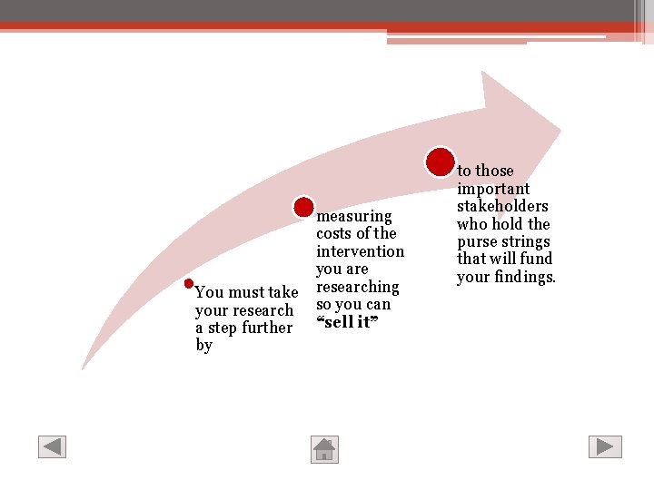 You must take your research a step further by measuring costs of the intervention