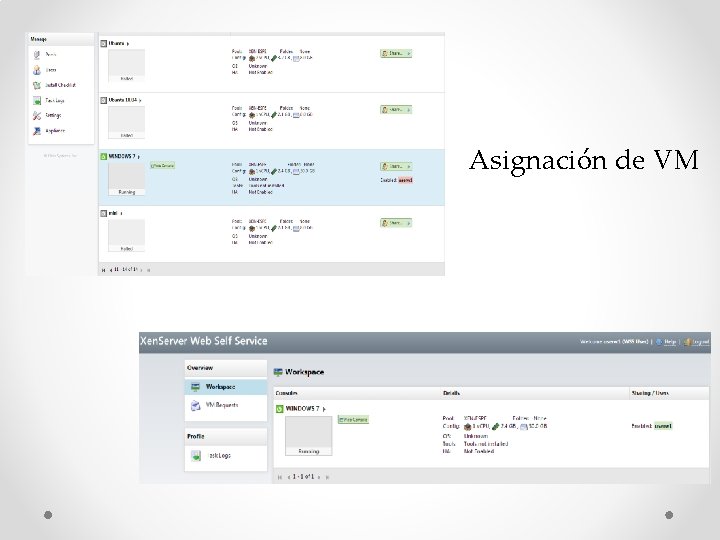 Asignación de VM 