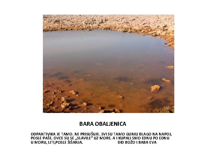 BARA OBALJENICA ODPANTIVIKA JE TAMO. NE PRISUŠUJE. SVI SU TAMO GUNILI BLAGO NA NAPOJ,