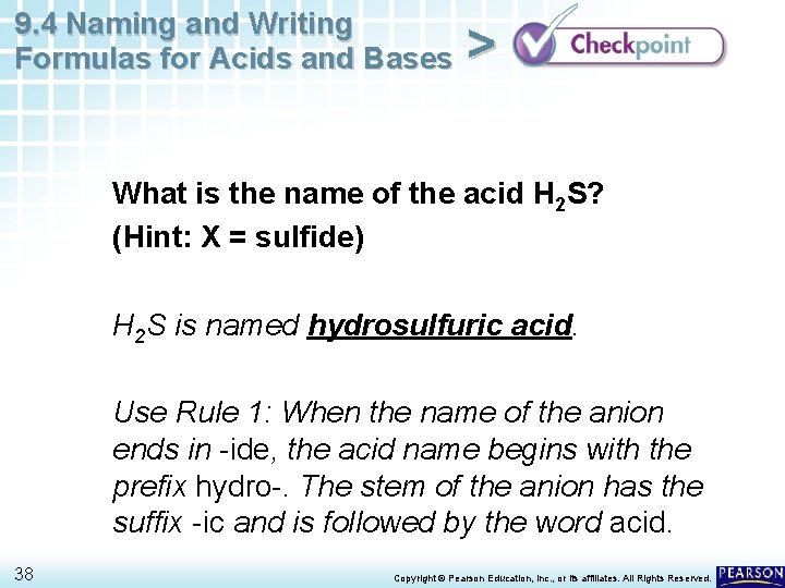 9. 4 Naming and Writing Formulas for Acids and Bases > What is the
