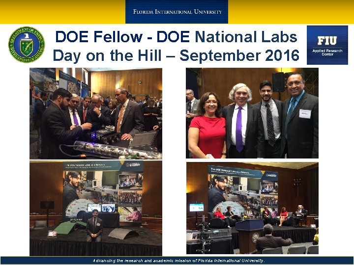 DOE Fellow - DOE National Labs Day on the Hill – September 2016 Advancing