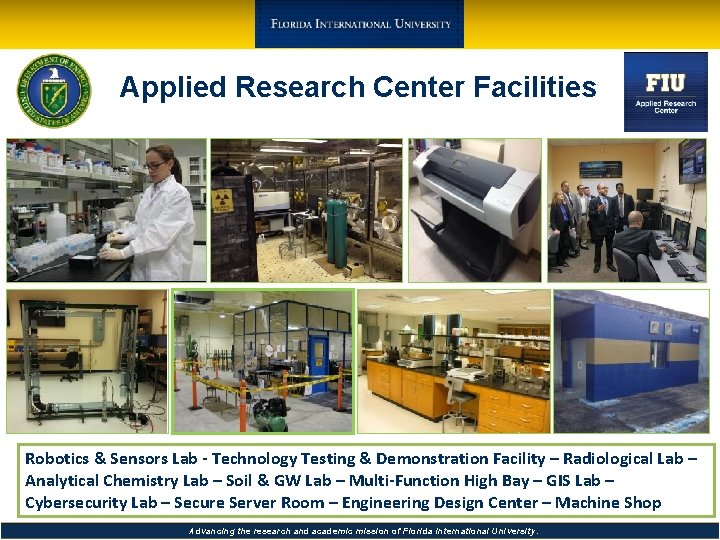 Applied Research Center Facilities Robotics & Sensors Lab - Technology Testing & Demonstration Facility