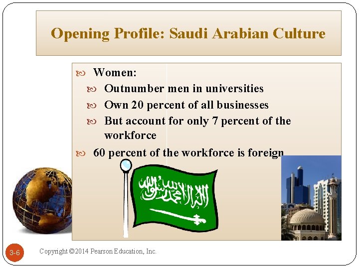 Opening Profile: Saudi Arabian Culture Women: Outnumber men in universities Own 20 percent of Opening Profile: Saudi Arabian Culture Women: Outnumber men in universities Own 20 percent of
