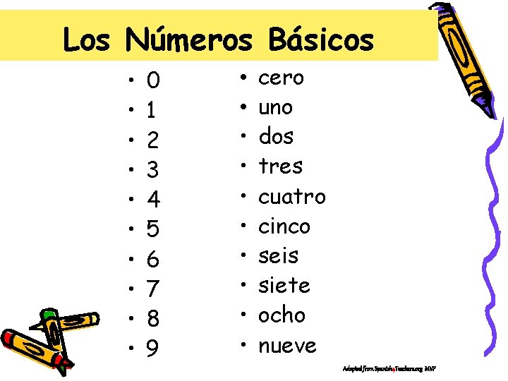 Los Números Básicos • • • 0 1 2 3 4 5 6 7 Los Números Básicos • • • 0 1 2 3 4 5 6 7
