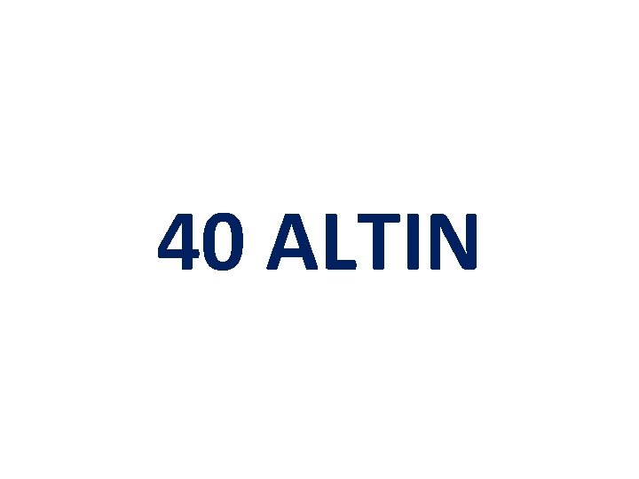 40 ALTIN 