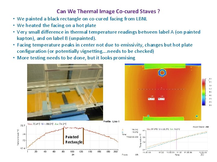 Can We Thermal Image Co-cured Staves ? • We painted a black rectangle on