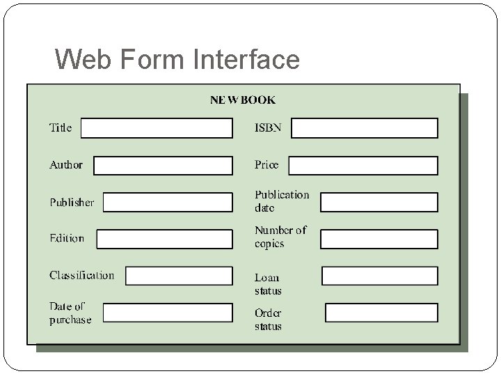 Web Form Interface 