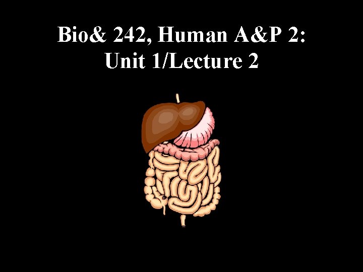 Bio& 242, Human A&P 2: Unit 1/Lecture 2 