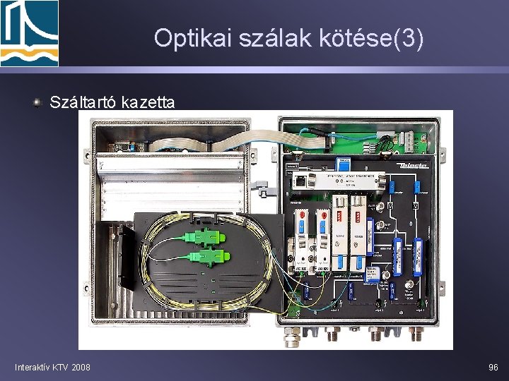 Optikai szálak kötése(3) Száltartó kazetta Interaktív KTV 2008 96 