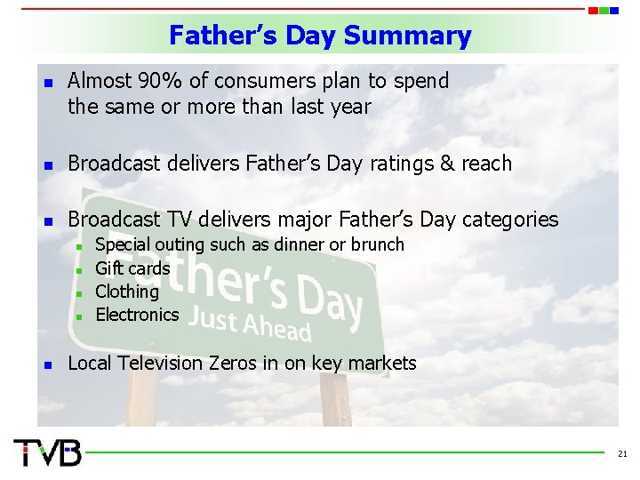 Father’s Day Summary n Almost 90% of consumers plan to spend the same or