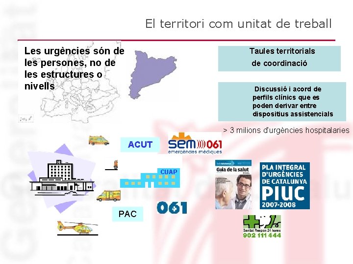 El territori com unitat de treball Les urgències són de les persones, no de El territori com unitat de treball Les urgències són de les persones, no de