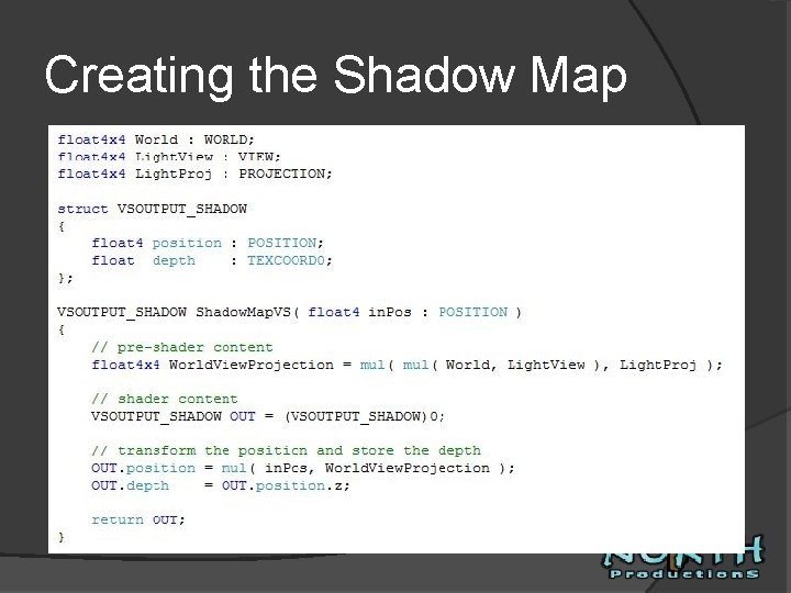 Creating the Shadow Map 
