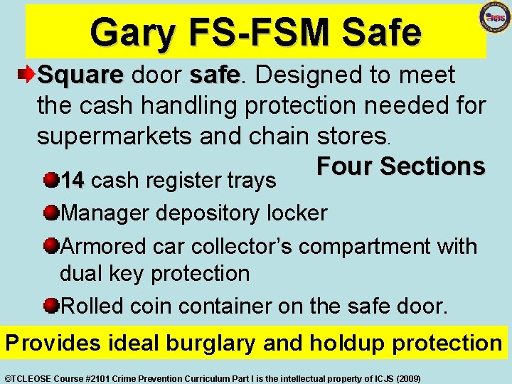 Gary FS-FSM Safe Square door safe Designed to meet the cash handling protection needed