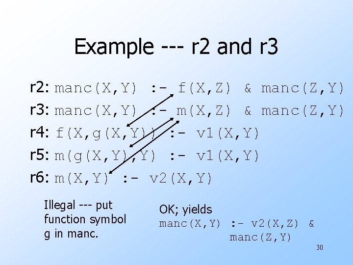 Example --- r 2 and r 3 r 2: r 3: r 4: r