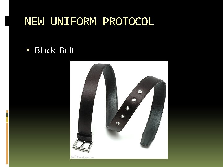 NEW UNIFORM PROTOCOL Black Belt 