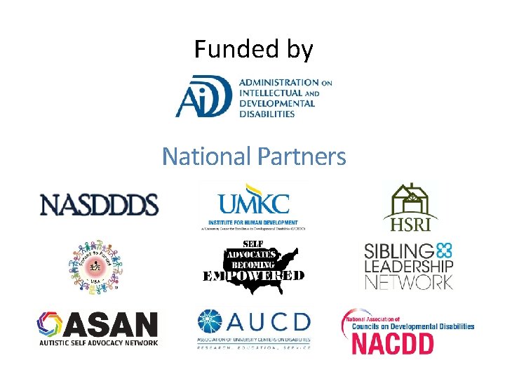 Funded by National Partners 