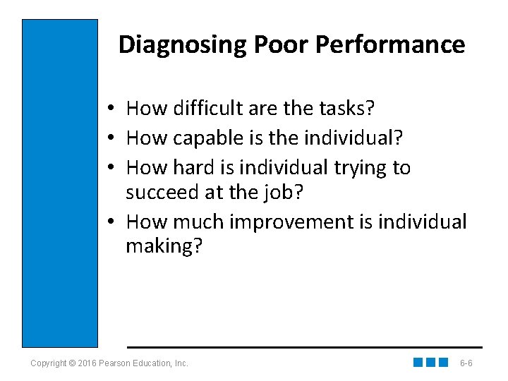 Diagnosing Poor Performance • How difficult are the tasks? • How capable is the