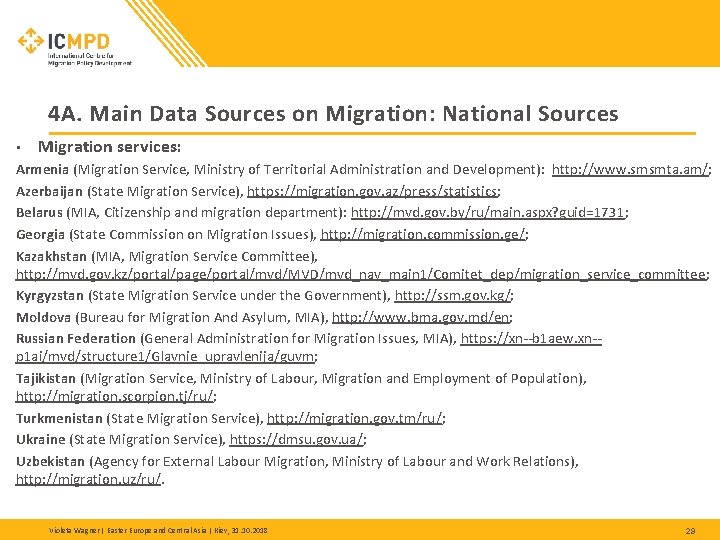 4 A. Main Data Sources on Migration: National Sources • Migration services: Armenia (Migration 4 A. Main Data Sources on Migration: National Sources • Migration services: Armenia (Migration