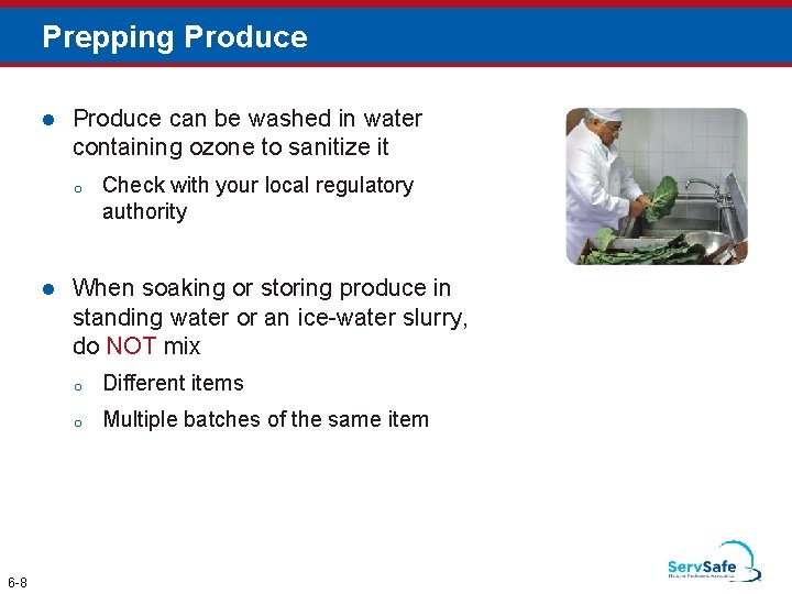 Prepping Produce l Produce can be washed in water containing ozone to sanitize it