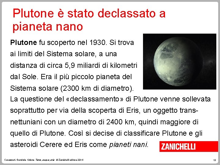 Plutone è stato declassato a pianeta nano Plutone fu scoperto nel 1930. Si trova Plutone è stato declassato a pianeta nano Plutone fu scoperto nel 1930. Si trova