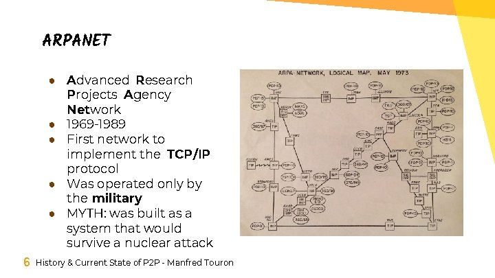 ARPANET ● Advanced Research Projects Agency Network ● 1969 -1989 ● First network to