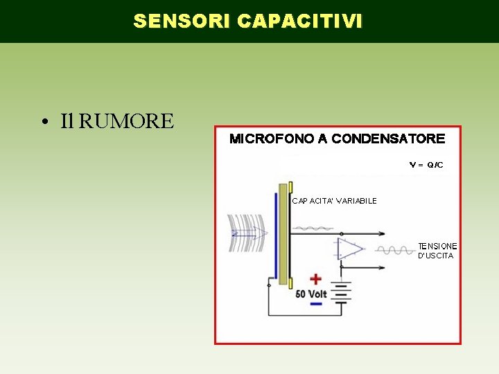 SENSORI CAPACITIVI • Il RUMORE 