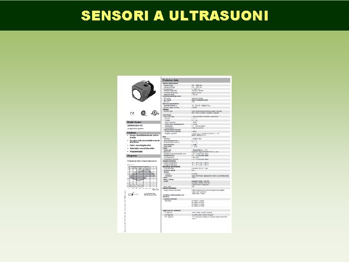 SENSORI A ULTRASUONI 