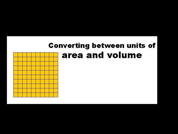 Converting between units of area and volume © T Madas 