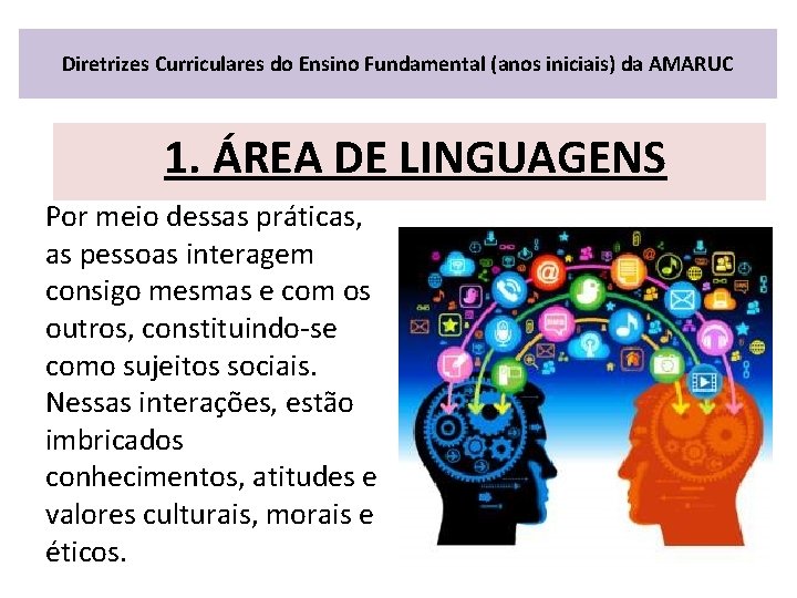 Diretrizes Curriculares do Ensino Fundamental (anos iniciais) da AMARUC 1. ÁREA DE LINGUAGENS Por