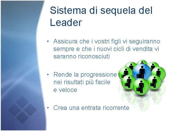 Sistema di sequela del Leader • Assicura che i vostri figli vi seguiranno sempre