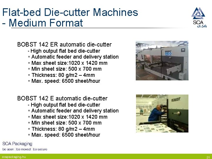 Flat-bed Die-cutter Machines - Medium Format BOBST 142 ER automatic die-cutter § High output