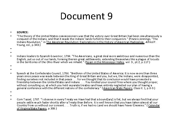 Document 9 • • • SOURCE: "The theory of the United States commissioners was